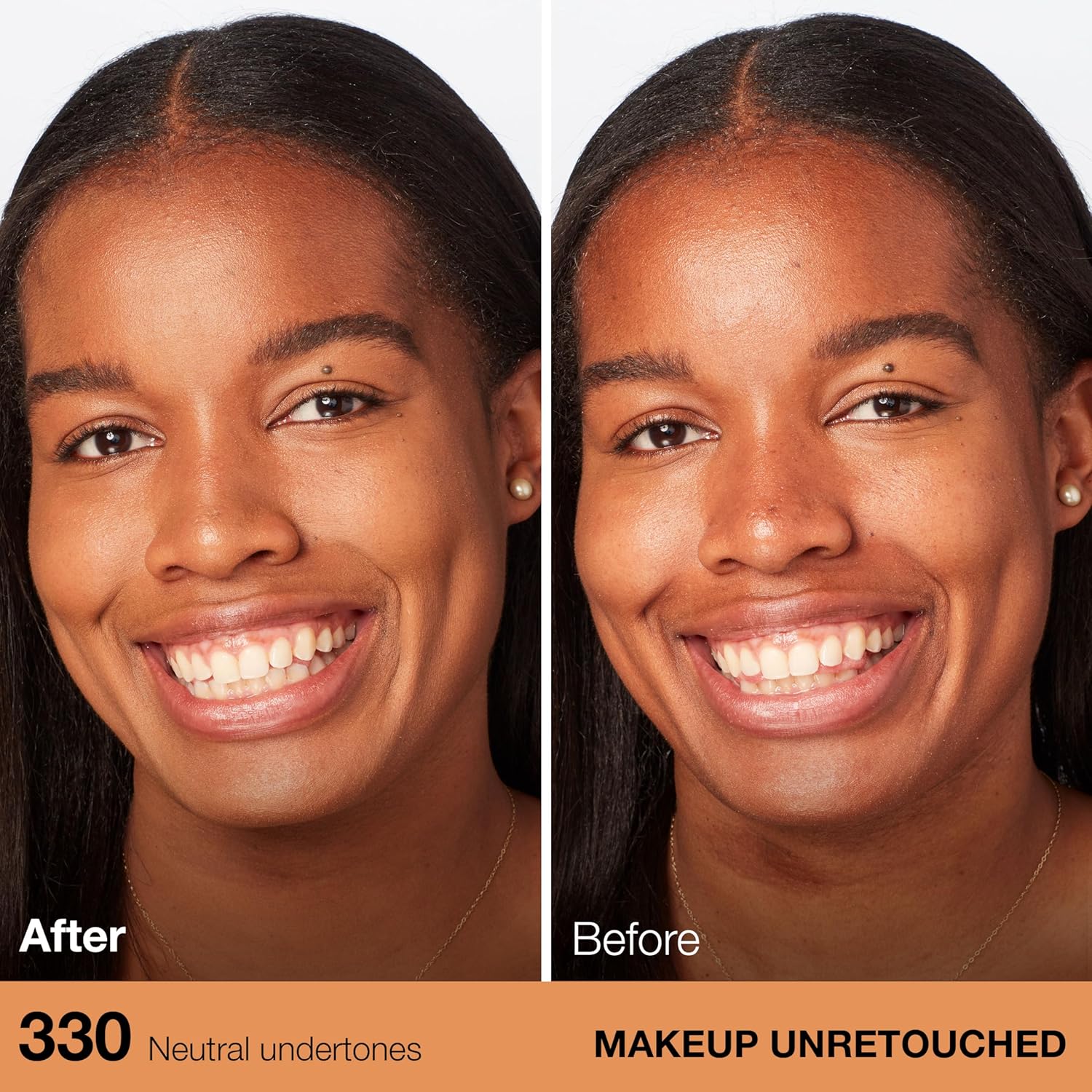 Maybelline 330 Toffee foundation bottle showing product consistency and color