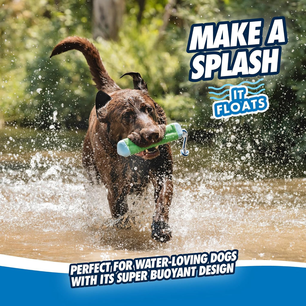 High visibility fetch toy for outdoor water play