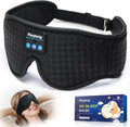 Perytong 3D Bluetooth 5.4 sleep mask in carbon black front view