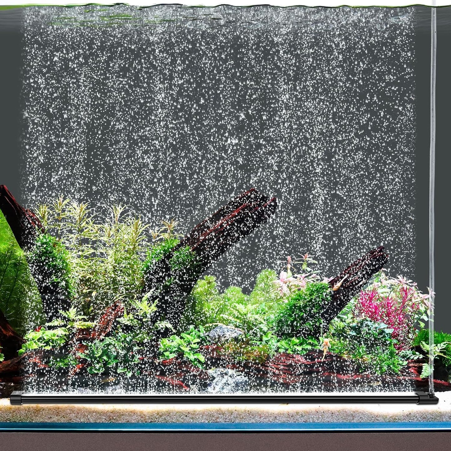 Aesthetics focused bubble curtain creating a uniform wall of air.