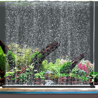 Aesthetics focused bubble curtain creating a uniform wall of air.