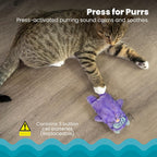 Catstages Purr Pillow close up of touch activated button area