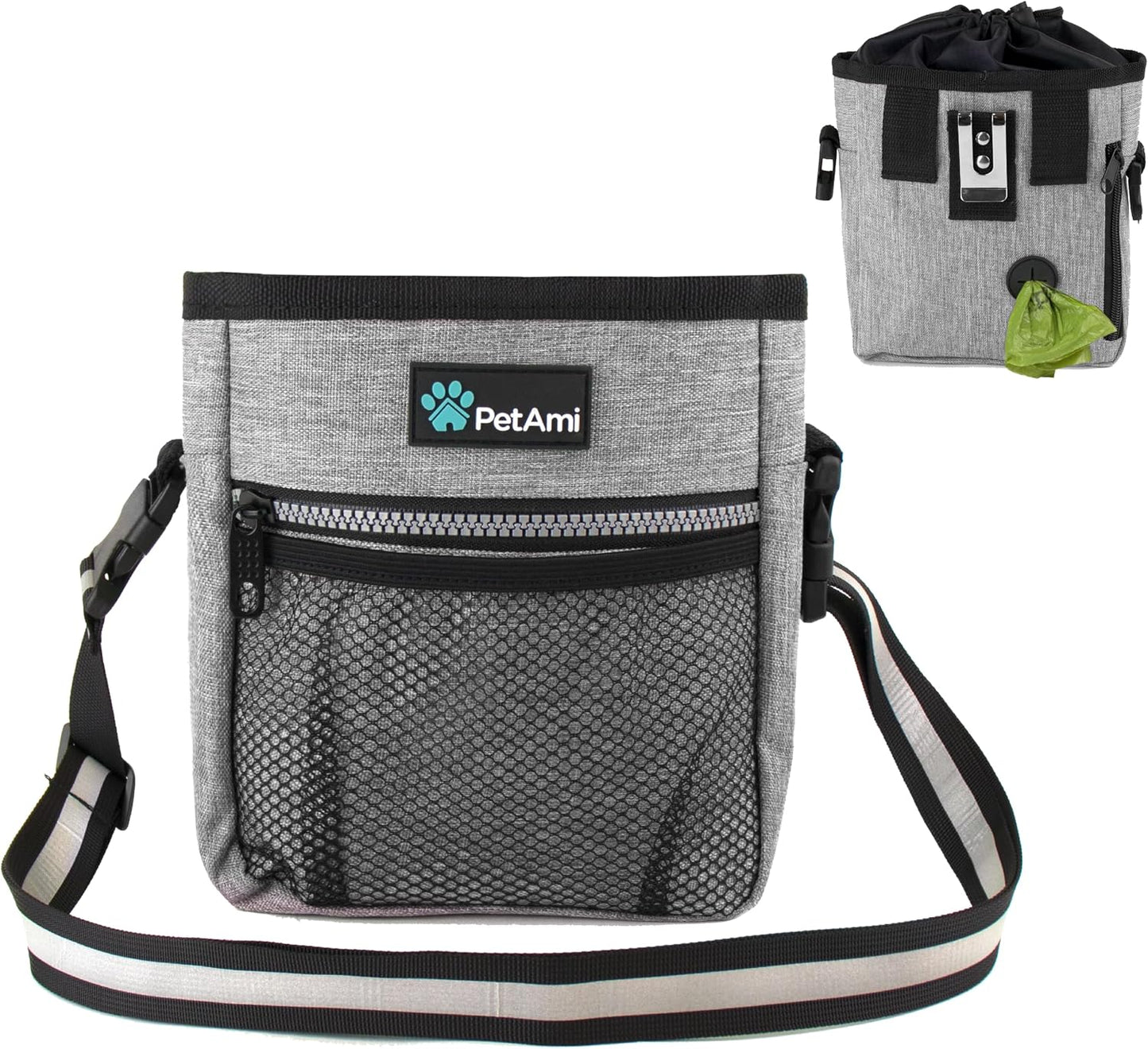 PetAmi Dog Treat Pouch, Pet Treat Pouch for Training, Dog Walking Bag Holder for Kibbles, Pet Food Toy, Dog Trainer Essentials Supplies, Poop Bag Dispenser, 3 Ways to Wear (Purple) - Image 12