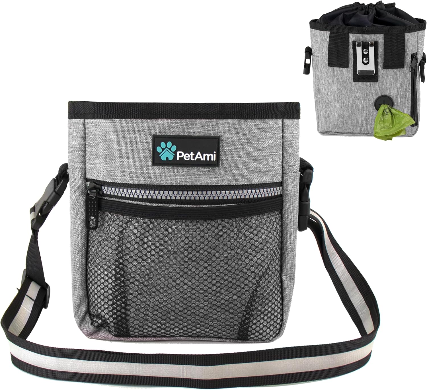 PetAmi Dog Treat Pouch, Pet Treat Pouch for Training, Dog Walking Bag Holder for Kibbles, Pet Food Toy, Dog Trainer Essentials Supplies, Poop Bag Dispenser, 3 Ways to Wear (Purple) - Image 12