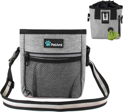 PetAmi Dog Treat Pouch, Pet Treat Pouch for Training, Dog Walking Bag Holder for Kibbles, Pet Food Toy, Dog Trainer Essentials Supplies, Poop Bag Dispenser, 3 Ways to Wear (Purple) - Image 12