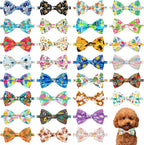 30 PCS 4th of July Dog Bow Ties Bulk for Small Medium Large Dogs Patriotic Dogs Bowties with Adjustable Ties Independence Day Bow Ties Party Grooming L - Image 10
