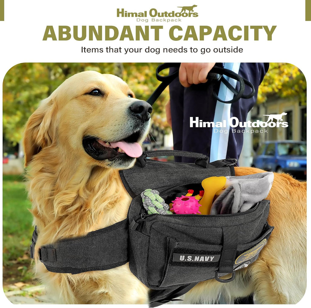 Himal Outdoors travel bag for pets black canvas water resistant exterior