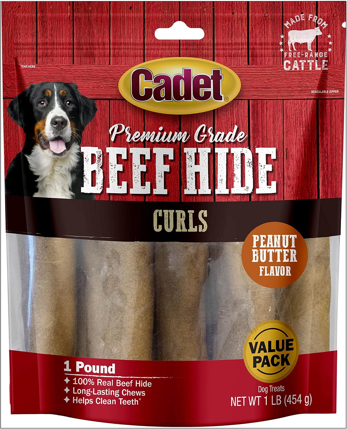 Cadet Premium Grade Beef Hide, Long-Lasting Rawhide Rolls, Single-Ingredient Dog Chews for Medium Breeds, 2 Pound - Image 10