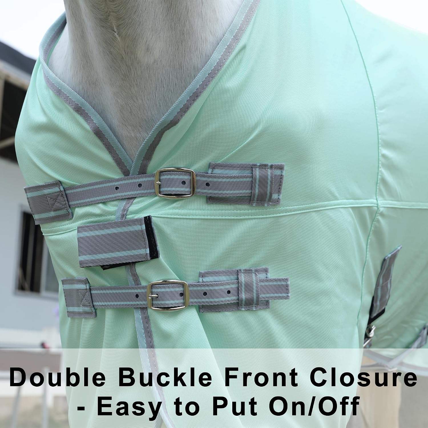 TARFEPA mint green fly sheet showcasing the anti chafing soft shoulder lining