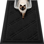 Smiry Cat Litter Box Mat 30x17, Non-Slip Water Resistant Litter Trapping Mat, Easy Clean Less Waste and Urine-Locking Cat Carpet for Indoor, Grey - Image 12