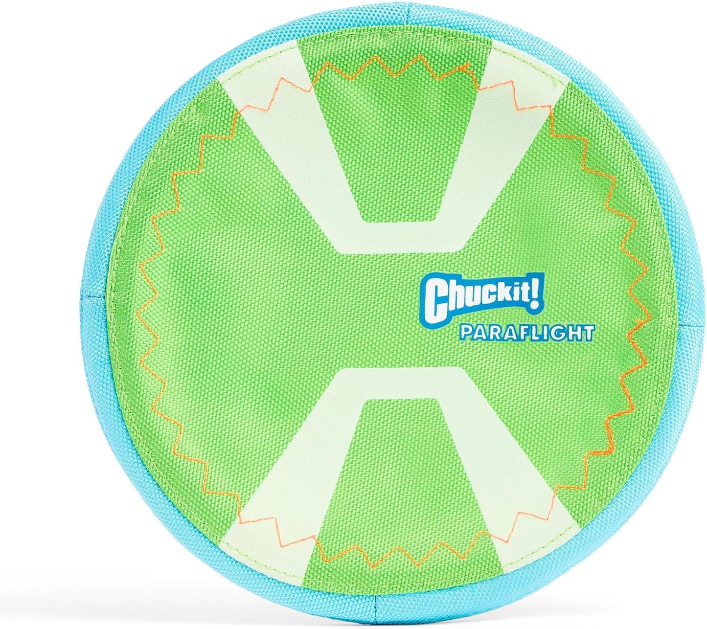 Chuckit! Paraflight Flying Disc Dog Toy - Water Floating Flyer - Durable Nylon Construction with Soft Rubber Edges - For Medium and Large Dogs - Size Large - 9.75" L x 9.75" W - Pack of 1 - Image 9