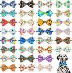 30 PCS 4th of July Dog Bow Ties Bulk for Small Medium Large Dogs Patriotic Dogs Bowties with Adjustable Ties Independence Day Bow Ties Party Grooming L - Image 12