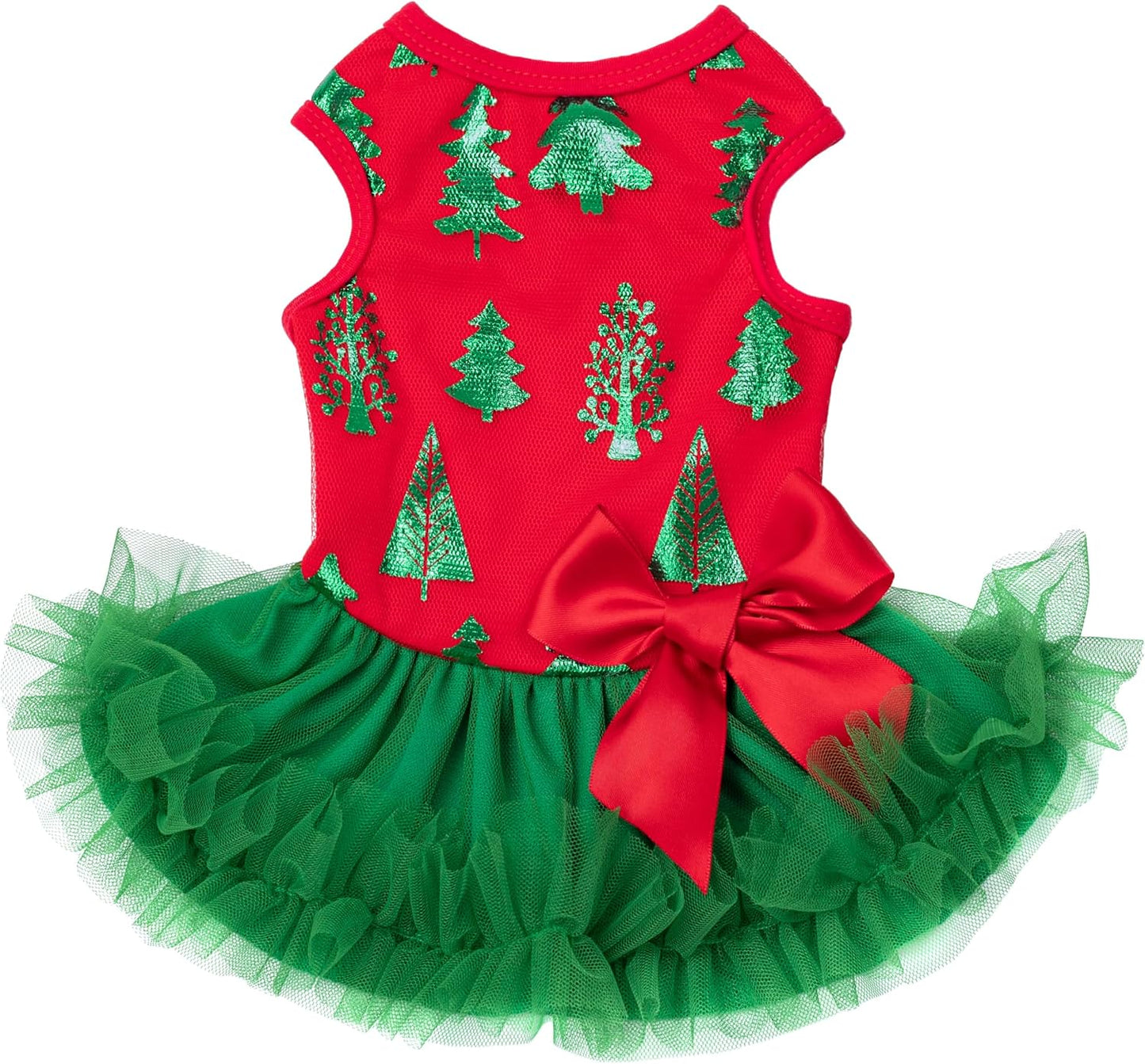 Fitwarm Patriotic Sparkly Stars Dog Dress, 4th of July Clothes for Small Dogs Girl, Pet Outfit, Royal Blue, Red, Silver, Medium - Image 9