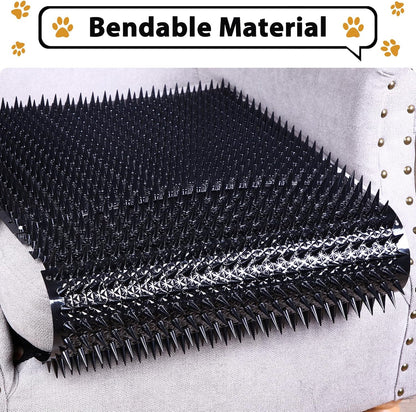 Cat repellent mat being cut to size