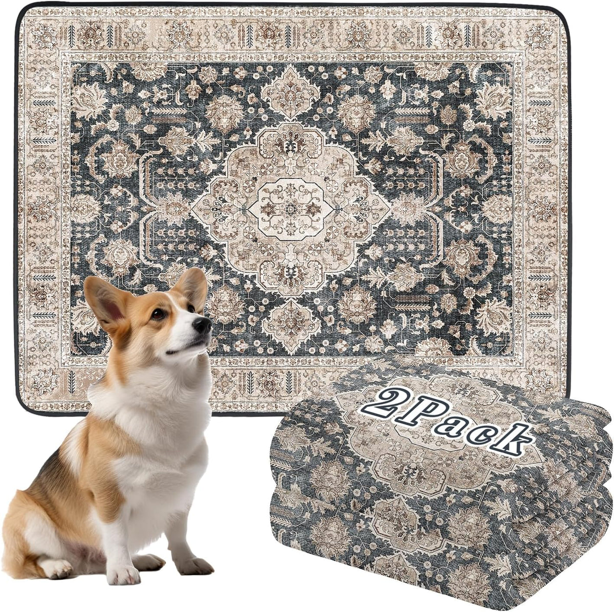 Close up of Dogcator waterproof pet rug fabric layers