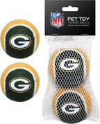 Pets First New England Patriots dog tennis balls side angle