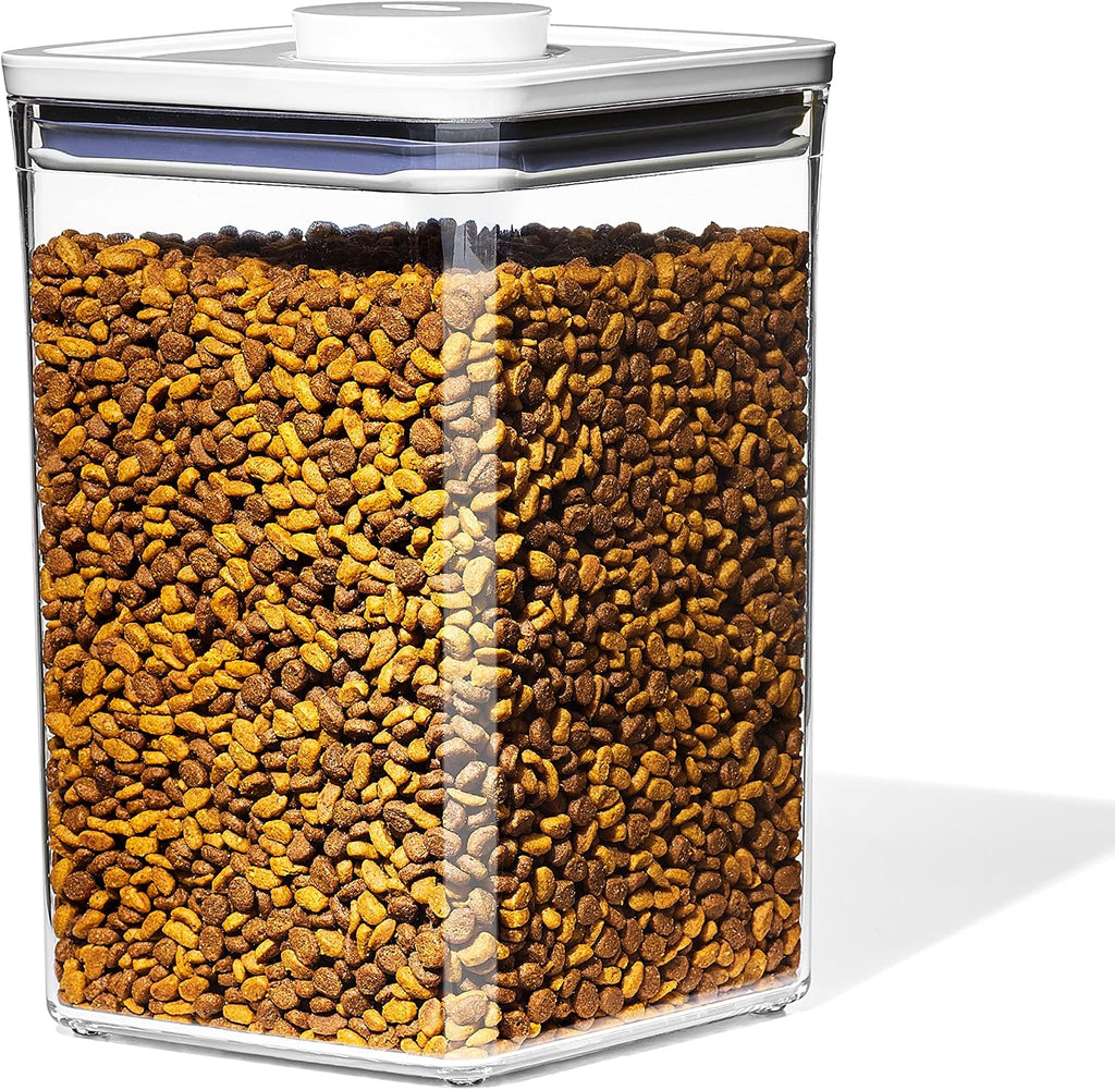OXO Good Grips Pet POP Container - 6.0 Qt/5.7 L with Half Scoop, Ideal for up to 6.5lbs of Dog Food or 4.5lbs of Cat Food, Airtight Dog and Cat Food Storage Container, BPA Free, Clear - Image 11