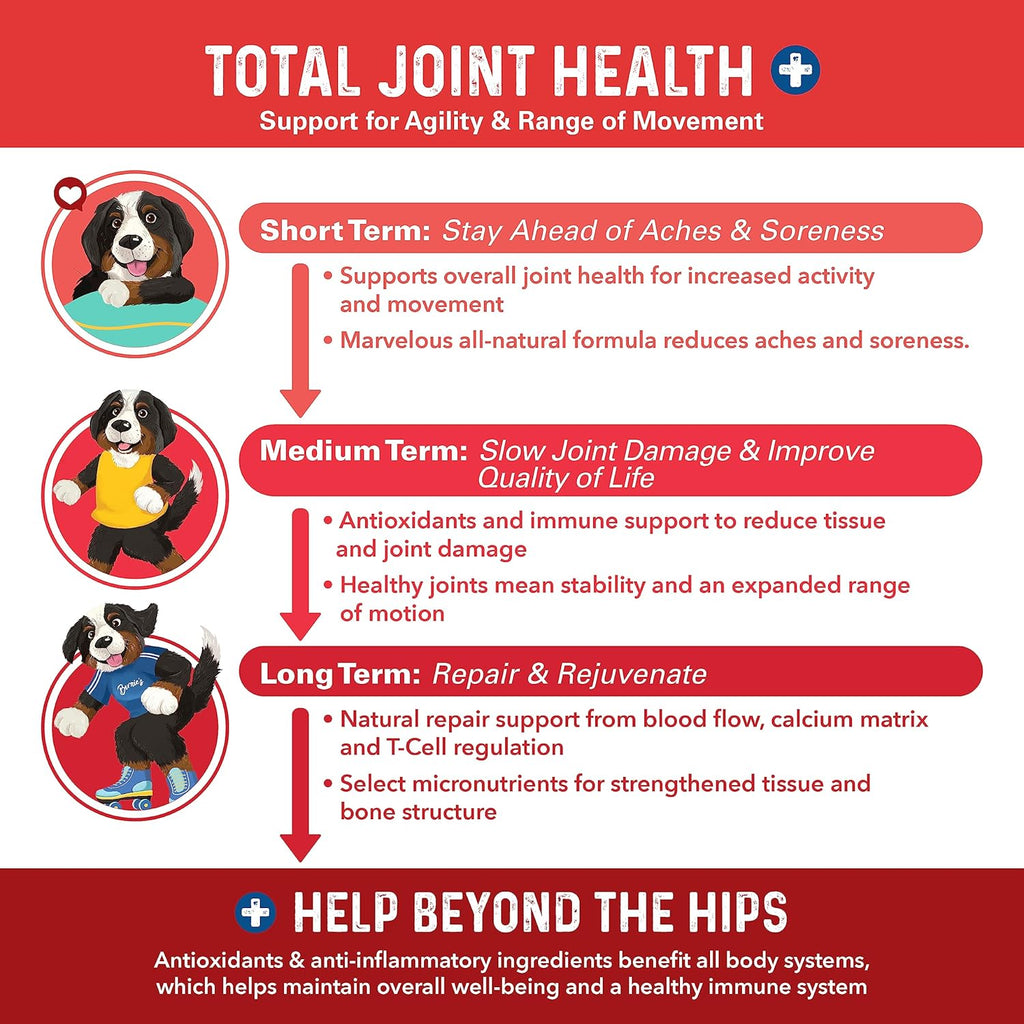 Bernie's Marvelous Mobility 16 active ingredients label showing collagen and turmeric