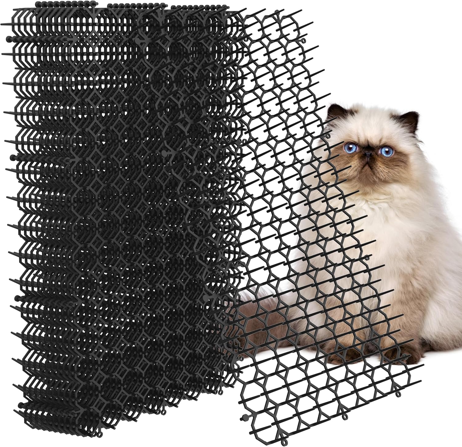 Hmyomina 16 x 8 Inch Scat Mat for Cats, 10 Pack Cat Scat Mat with Spikes - Deterrent Mat for Cats and Dogs - Cat Deterrent Outdoor & Indoor - Image 9