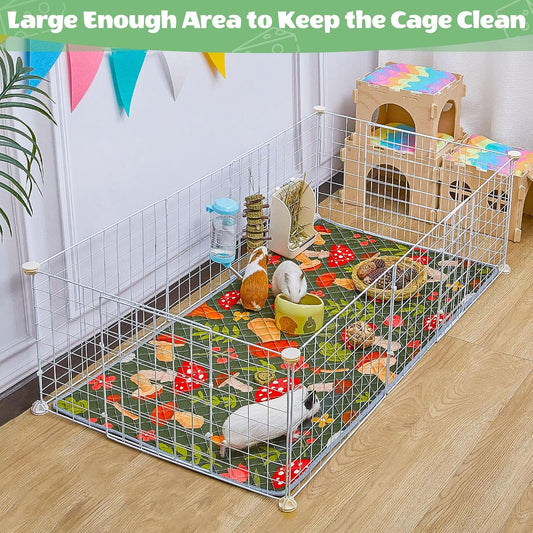 Reusable guinea pig pee pad showing waterproof texture