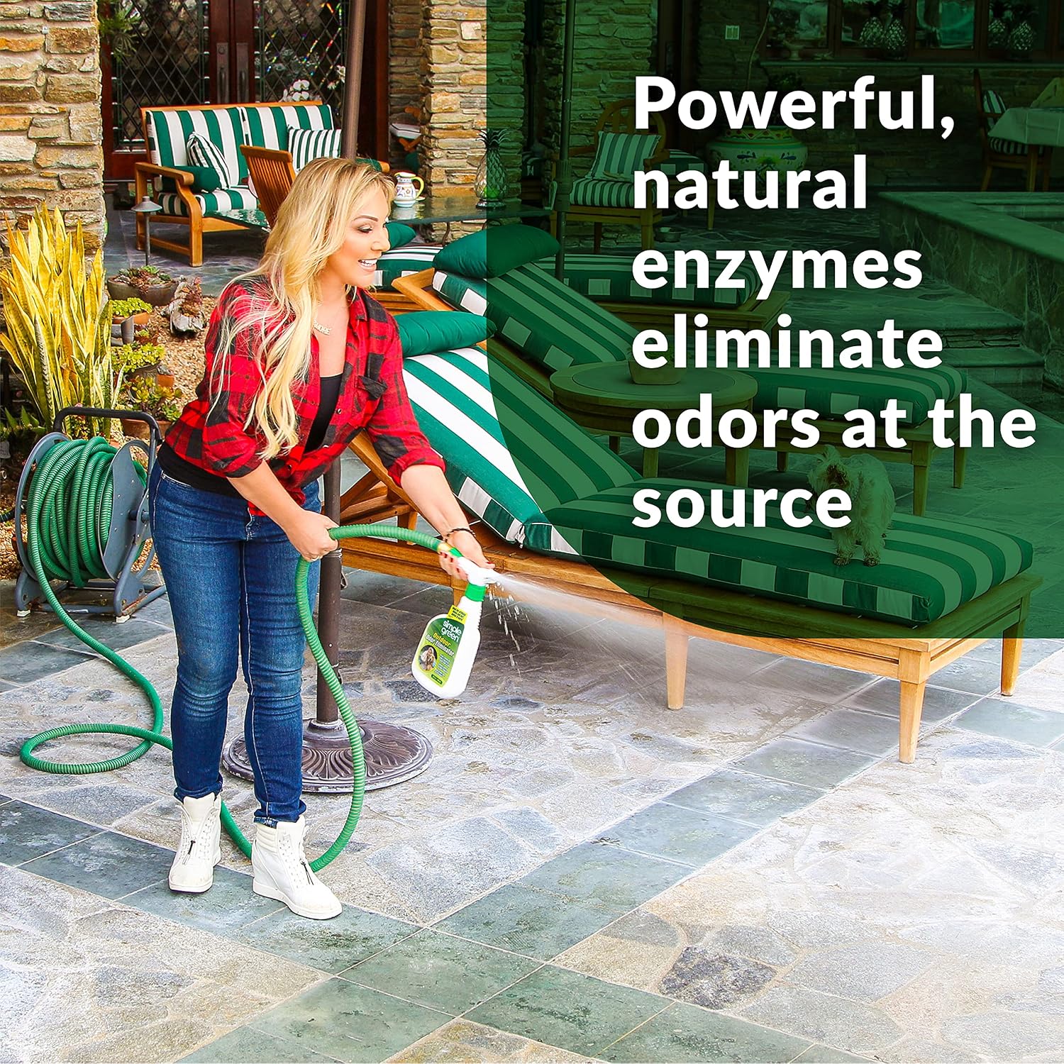 Detailed label view of Simple Green odor eliminator