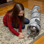 PetLike Cat Tunnel for Indoor Cats Collapsible Pop-up Pet Tube Peek Hole Hideaway Play Toys for Cats with Ball - Image 9