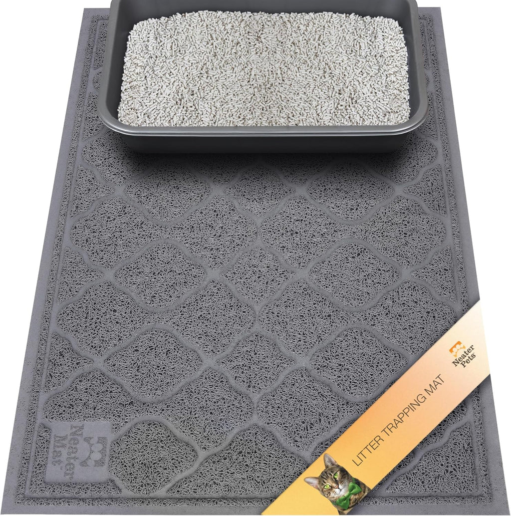 Neater Pets Neater Mat Cat Litter Mat, Thick & Durable Cat Mat for Litter Box, Trapper Pad Catches Mess to Protect Indoor Floors, Soft on Kitty Paws, Anti-Skid Grip Backing, Easy to Clean, Grey - Image 13