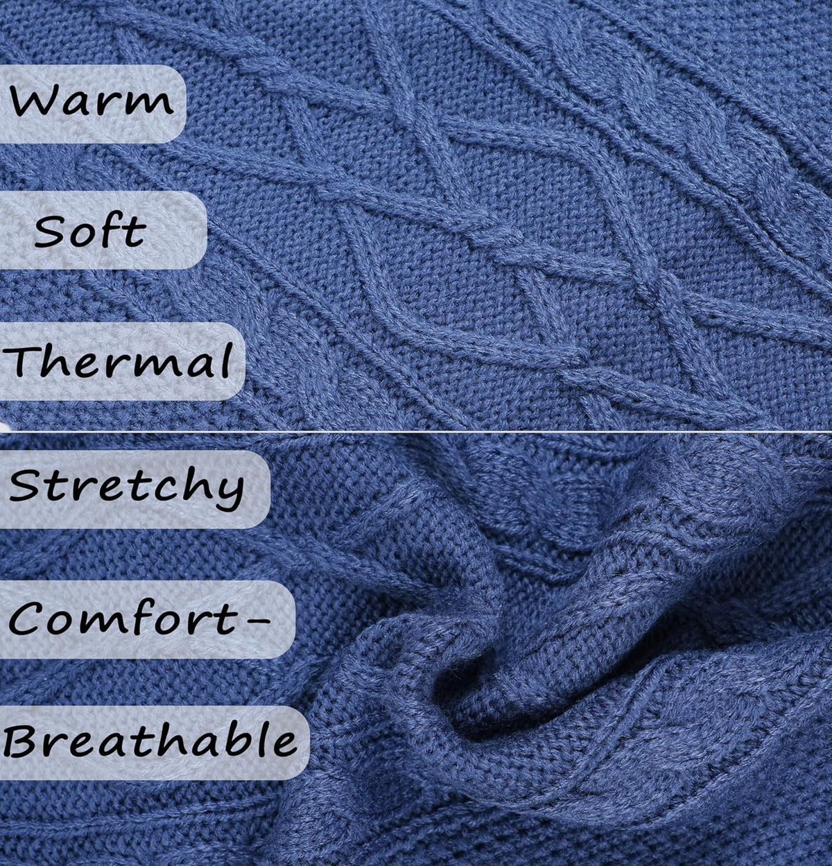Viunimo pet clothes thick warm cat sweater extra small blue