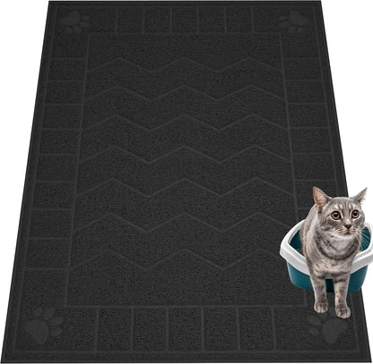 Cat Litter Box Mat, 35" x 24" Large Kitty Litter Trapping Mat Keep Floor Clean, Litter Box Mat Scatter Control, Waterproof, Easy to Clean, Durable Large Size Litter Mats for Floor - Image 15