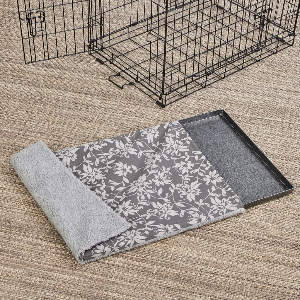 MidWest Homes for Pets Midwest Quiet Time Reversible Crate Pan Cover 30' Mushroom Diamond/Fleece - Image 11