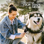 RamPro anti bark control collar close up view illustrating soft rubber prong protective sleeves.
