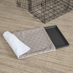 MidWest Homes for Pets Quiet Time reversible crate pan cover front view on a dog tray