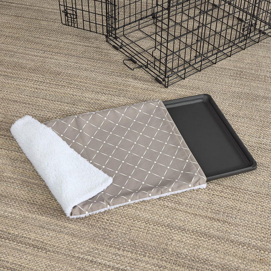 MidWest Homes for Pets Quiet Time reversible crate pan cover front view on a dog tray