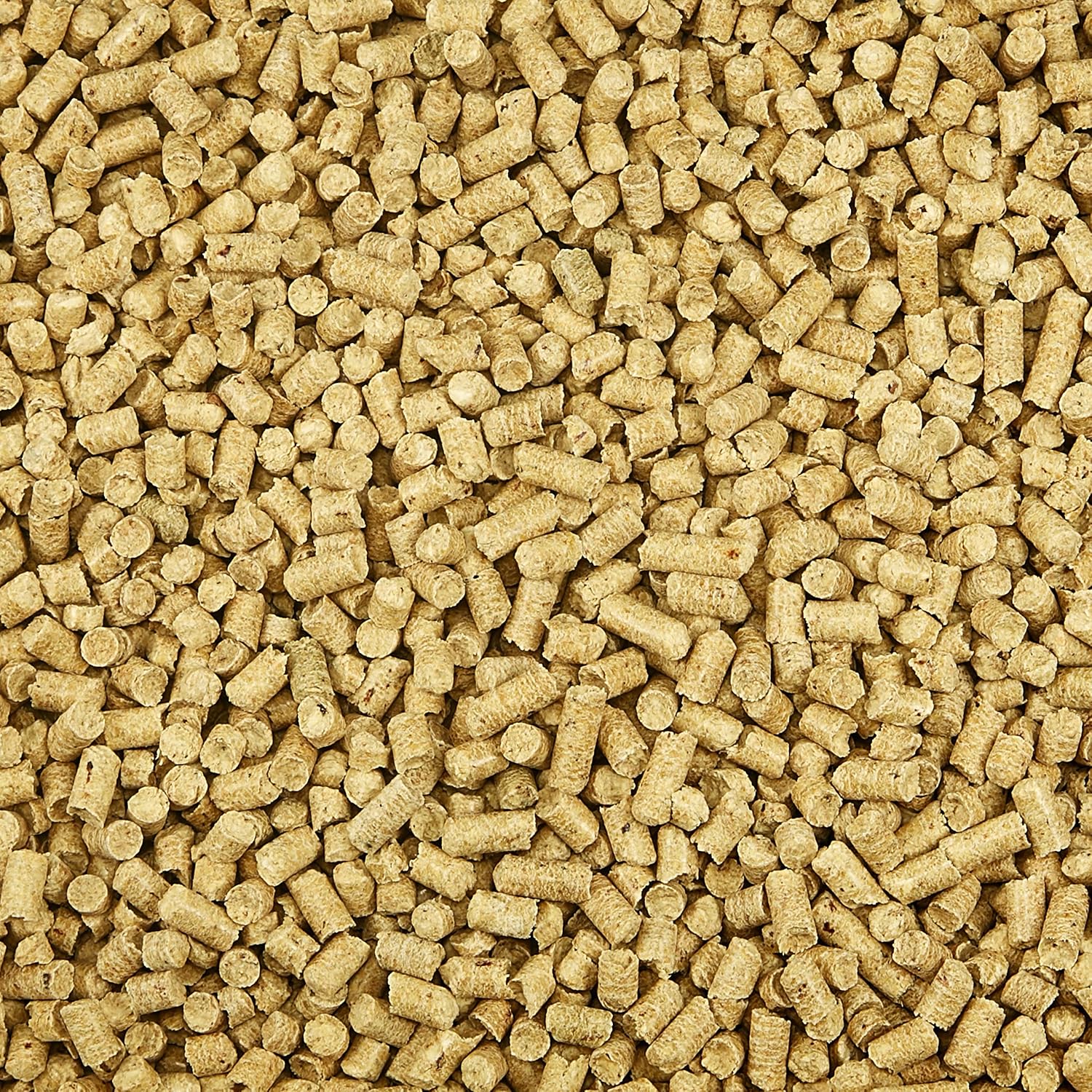 Close up of natural wood pellet bedding texture