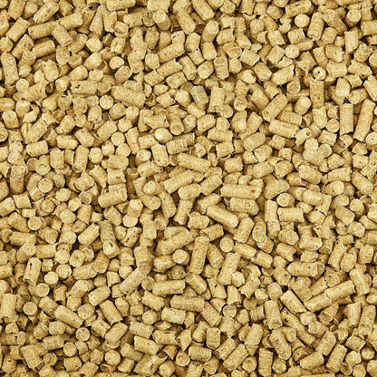 Close up of natural wood pellet bedding texture