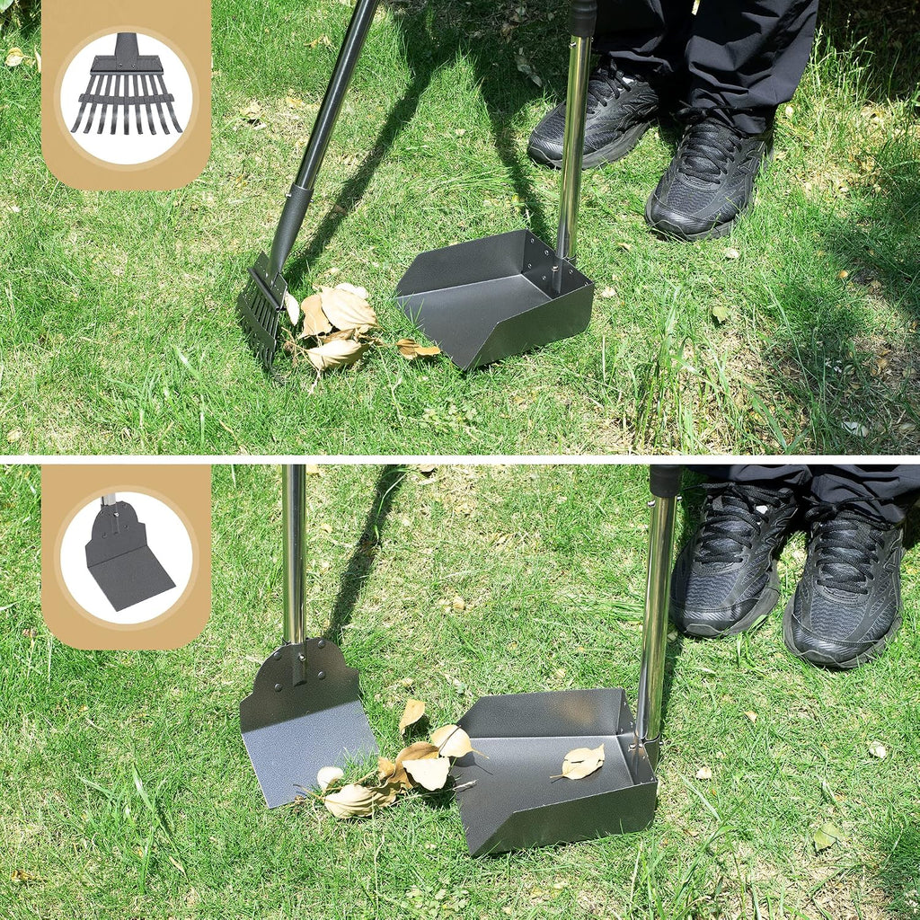 Heeyoo pet waste management equipment standing upright in an outdoor kennel.