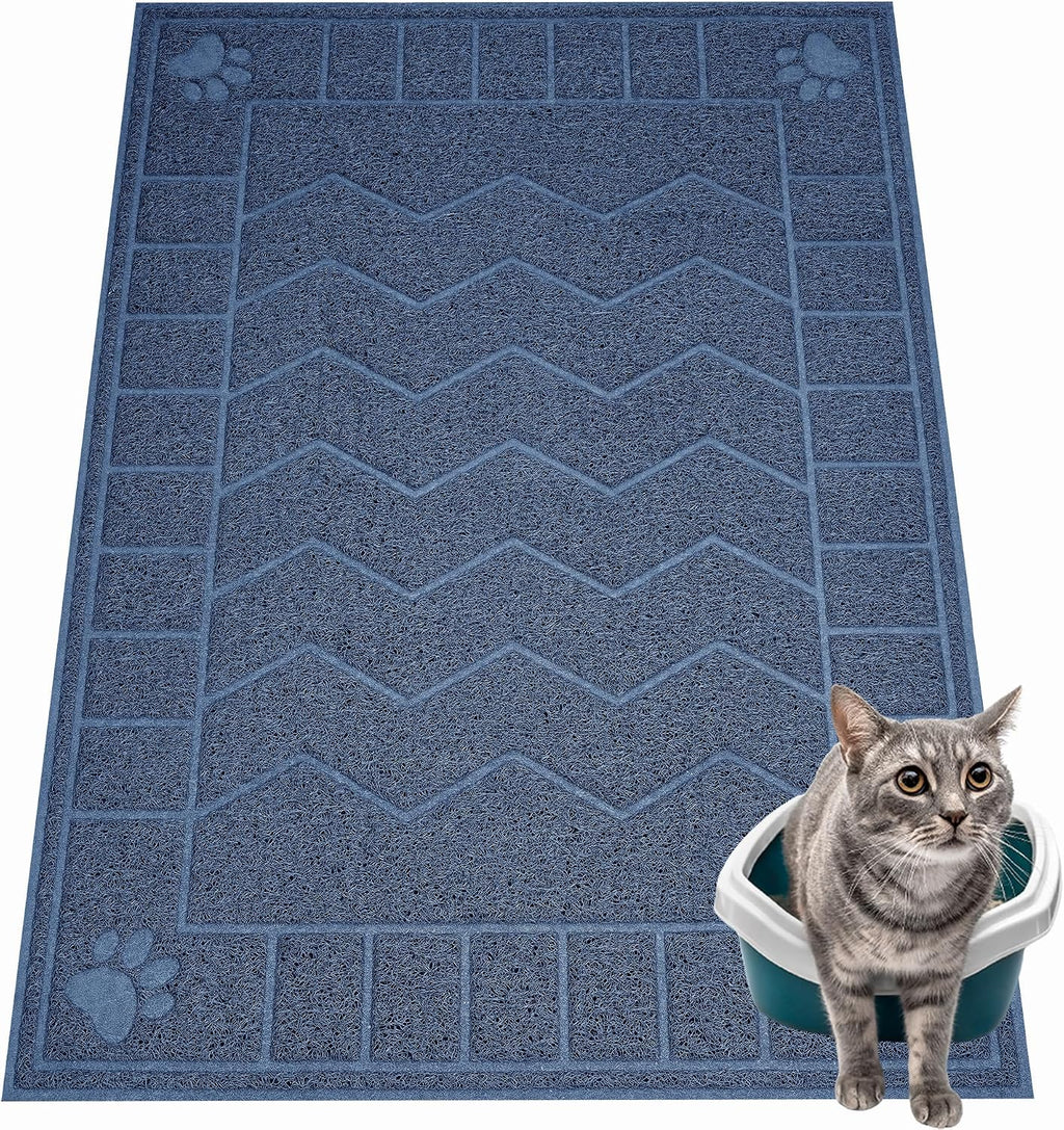 Cat Litter Box Mat, 35" x 24" Large Kitty Litter Trapping Mat Keep Floor Clean, Litter Box Mat Scatter Control, Waterproof, Easy to Clean, Durable Large Size Litter Mats for Floor - Image 13