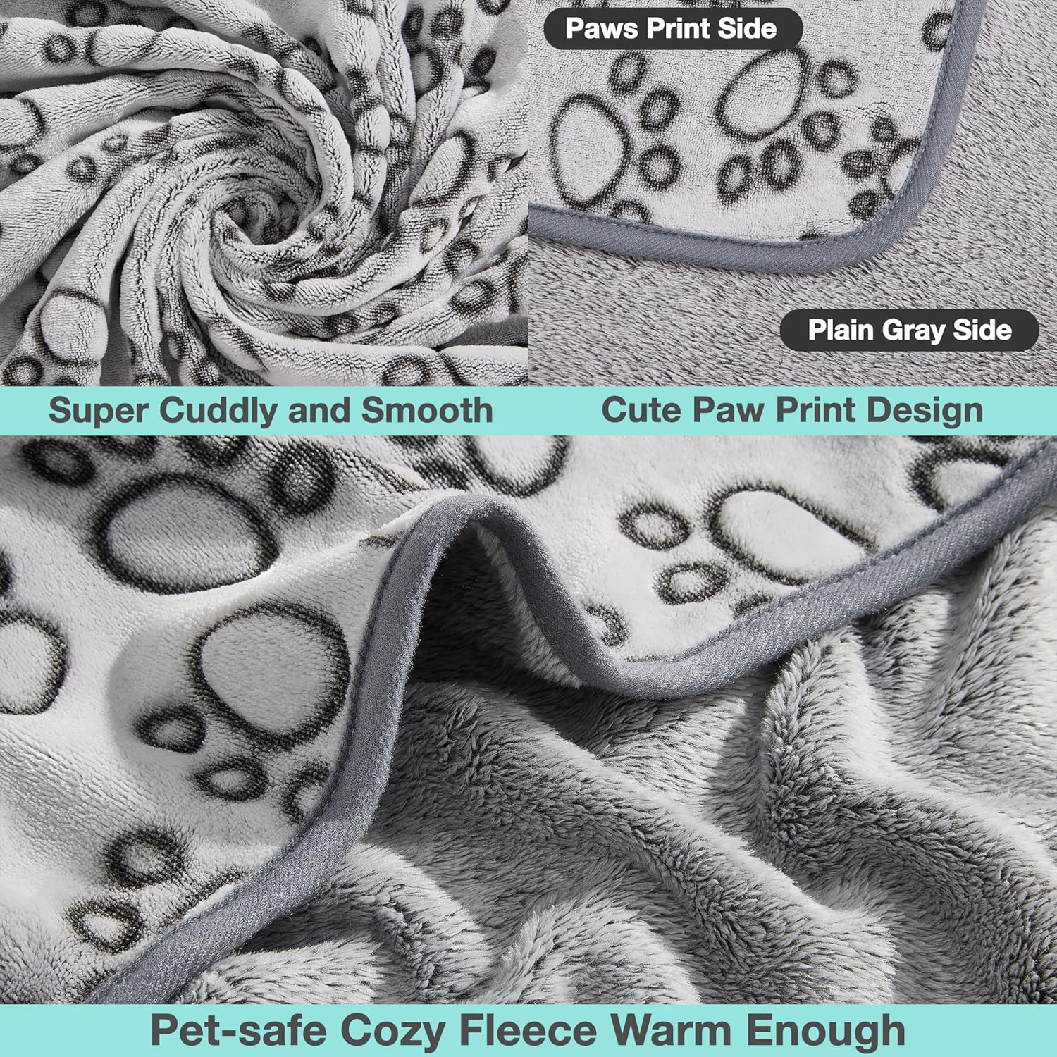 Stuffed small pet blanket spread across a sofa to show furniture protection capability.