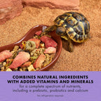 Zilla reptile herbivore medley food freeze dried ingredients close up