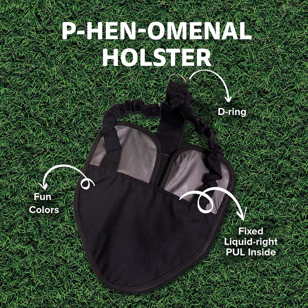 Hen Holster bird diaper showing sewn in waterproof liner detail