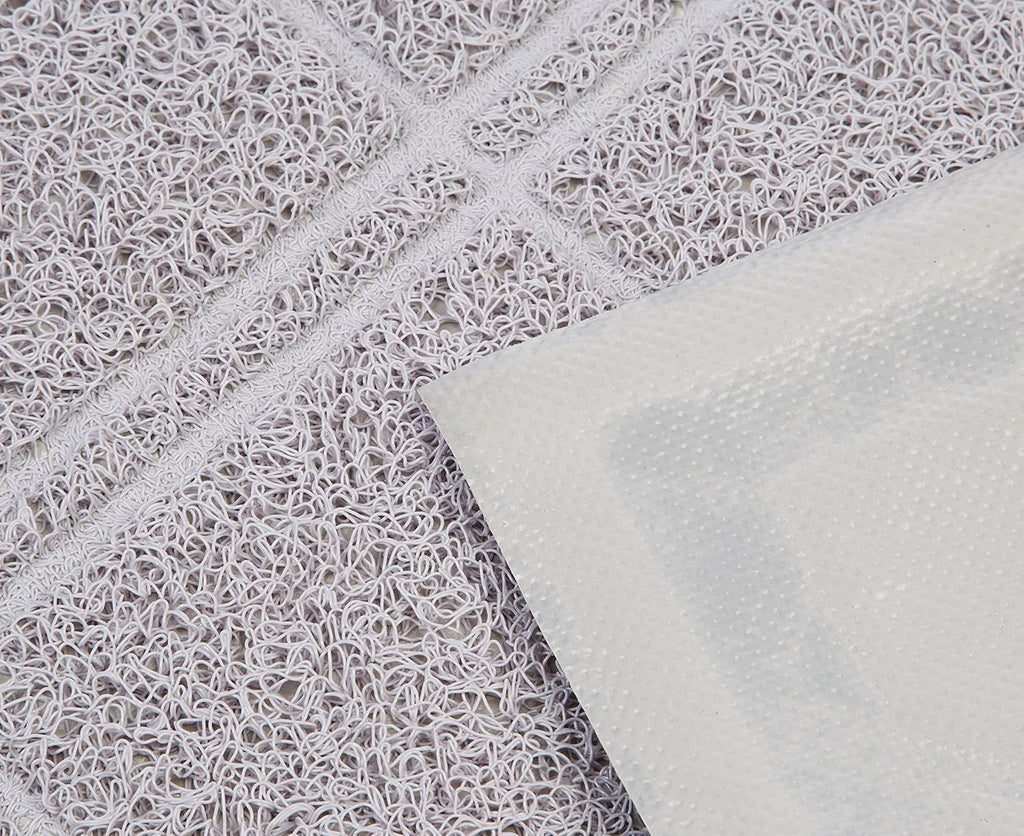 Amazon Basics grey cat litter mat close up texture