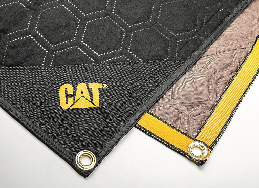 Close up view of the reinforced metal rivets on the CAT utility mat.