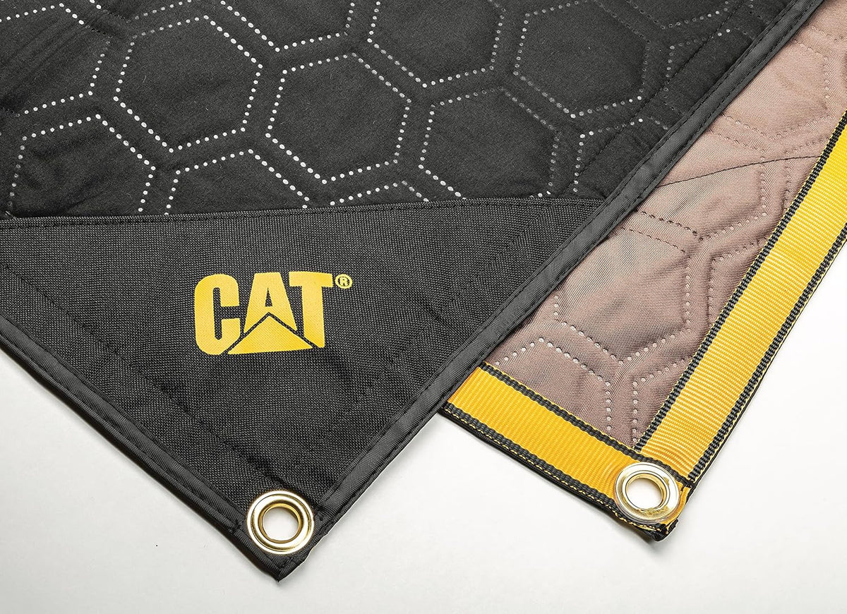 Close up view of the reinforced metal rivets on the CAT utility mat.