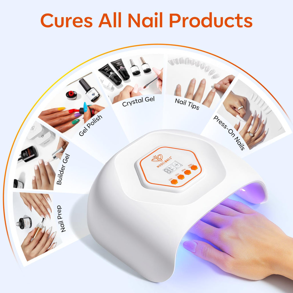 Modelones nail lamp in use during manicure
