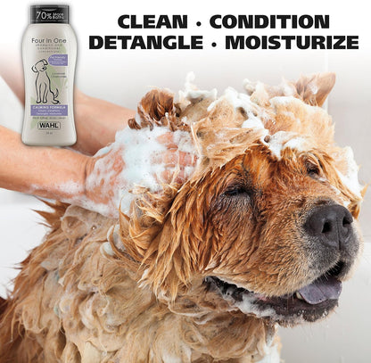 Wahl dog shampoo 24 ounce bottle branding
