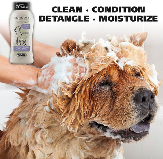 Wahl dog shampoo 24 ounce bottle branding