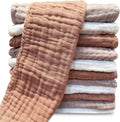 Sunny zzzZZ muslin burp cloths front view showing 12 pack folded set