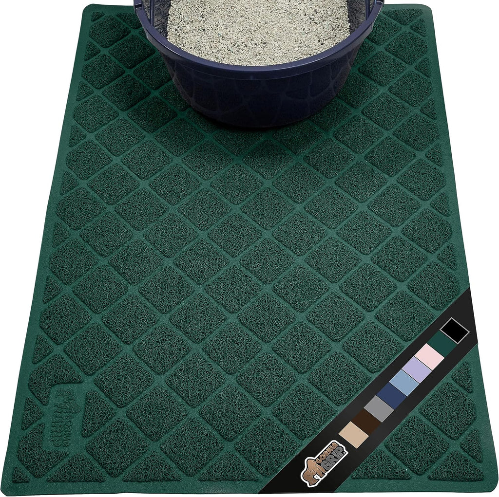 GORILLA GRIP Cat Litter Box Mat, Cushioned Coil Mesh Litter Trapping Mats, Scatter Control Supplies for Less Mess, Phthalate Free, Ultra Deep Catch Grooves, Rinse or Vacuum to Clean, 24x17 Gray - Image 11