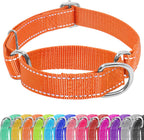 Seyezo Martingale Dog Collar - Adjustable No Buckle, Reflective Heavy Duty Nylon No Pull Collar for Small to Large Dogs, XS, Green - Image 9