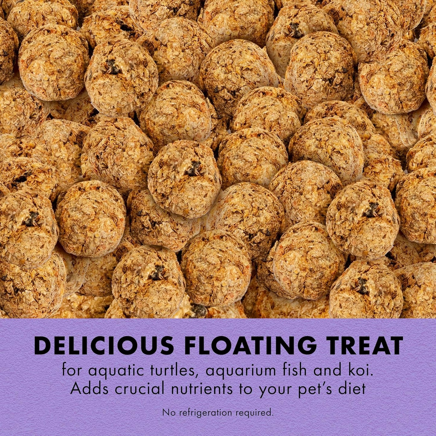 Zilla floating turtle treats made with real shrimp for aquatic reptiles.